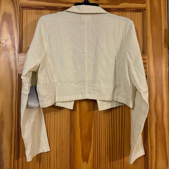 NWT Women’s Melrose and Market Crop Linen Blend Blazer - Picture 11 of 12